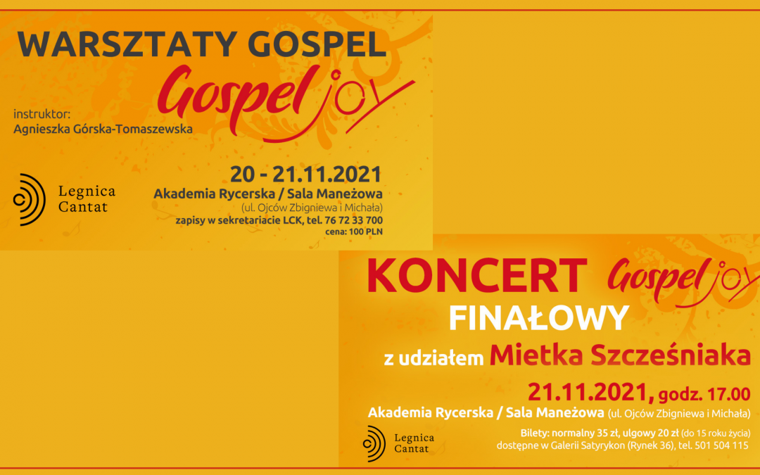 Warsztaty Gospel w Legnicy 20-21.11.2021